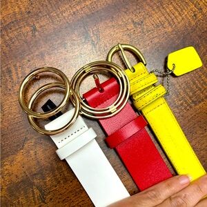 Pretty Belts - various red / white 1.5 inch wide and yellow 1 inch